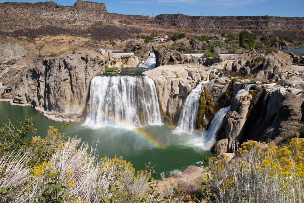 Shoshone Falls in Twin Falls, Idaho is a great stop on your road trip from Idaho to California
