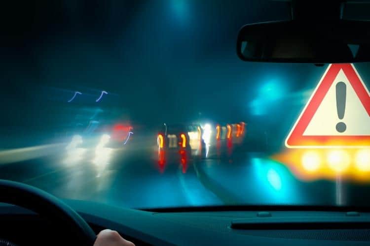 Driving at night should be avoided when you are traveling by yourself