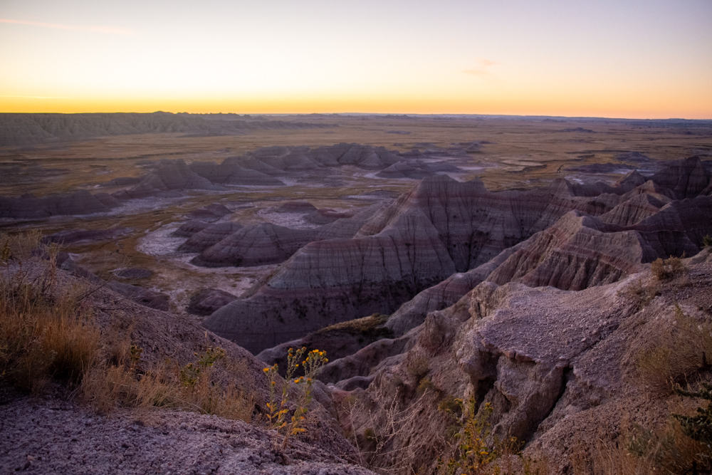 The Badlands is a beautiful place to explore on your Michigan to California road trip