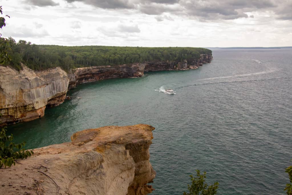 PIctured Rocks National Lakeshore is worth visiting on a Michigan to California road trip