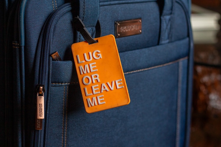One of the best things to do before leaving on a road trip is to put luggage tags on all your bags and items