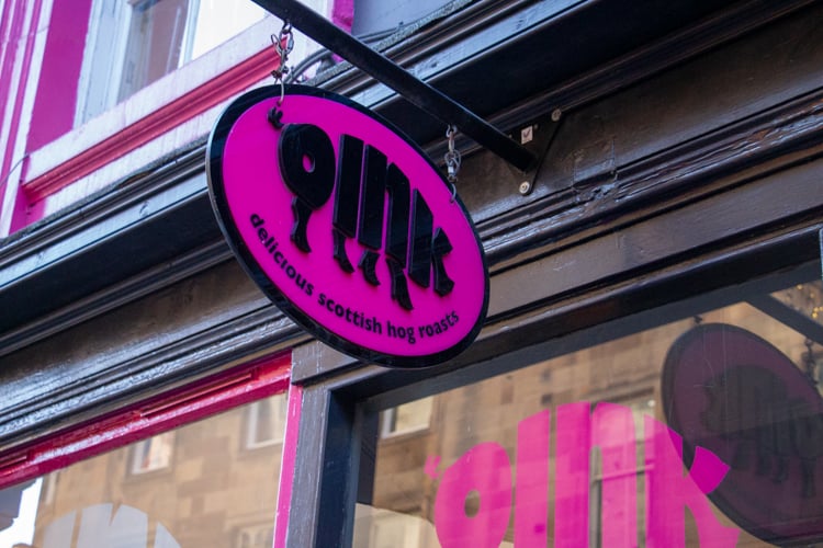 Oink is a great cheap place to eat in Edinburgh