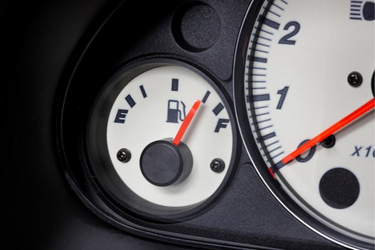 Keep your gas tank at least half full when you are traveling by yourself on a road trip